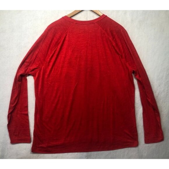 Atlanta Braves Long Sleeve Shirt MLB Baseball Logo Red Adult Size 2XL XXL NWT - Picture 2 of 8